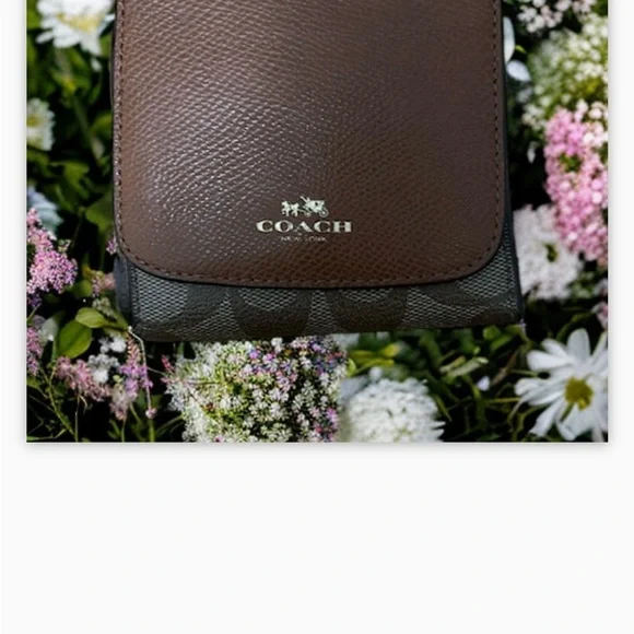 Coach Original Brown-tan SIGNATURE COATED CANVAS Wallet EUC-AUTHENTIC🍂 - Picture 5 of 13